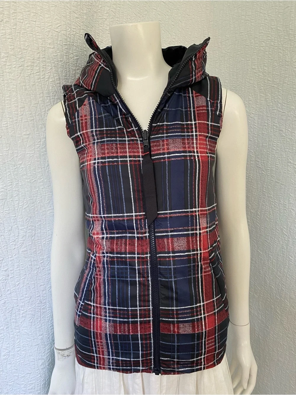 Lululemon NEW The Fluffiest Plaid Quilted Down Hooded Puffer Reversible Vest